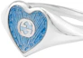 Shop (Women) GUCCI Interlocking G Enamel Heart 925 Silver Ring for Women - Blue. 645544-J8410-8183