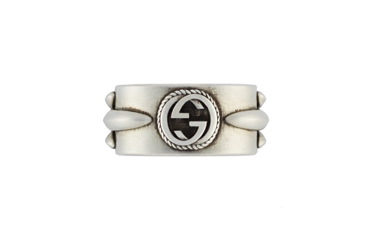 Shop (W) Cincin Perak GUCCI Interlocking G Terukir 925 Wanita - Perak. 752450-J8749-8183