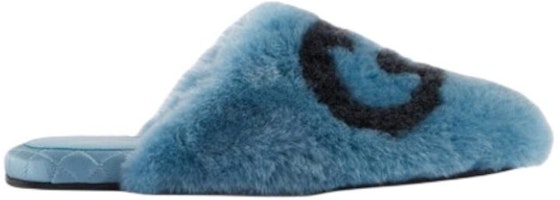 (W) Selipar Bulu Palsu Gucci Interlocking G Biru Hitam 719847-AAAUL-8439 Order (W) Selipar Bulu Palsu Gucci Interlocking G Biru Hitam 719847-AAAUL-8439