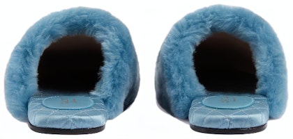 (W) Selipar Bulu Palsu Gucci Interlocking G Biru Hitam 719847-AAAUL-8439 Details for (W) Selipar Bulu Palsu Gucci Interlocking G Biru Hitam 719847-AAAUL-8439