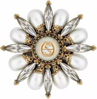 (Women) GUCCI Interlocking G Flower Crystal Ring for Women. 702719I98758623 (Women) GUCCI Interlocking G Flower Crystal Ring for Women. 702719I98758623