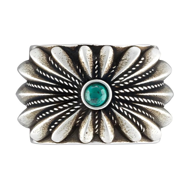 (Women) GUCCI Interlocking G Flower Engraved 925 Silver Ring for Women - Silver 752454-J8749-8183