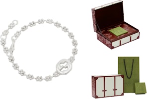 (Women) GUCCI Interlocking G Gift Box Sterling Silver Bracelet - Silver 481687-J8400-8106 (Women) GUCCI Interlocking G Gift Box Sterling Silver Bracelet - Silver 481687-J8400-8106