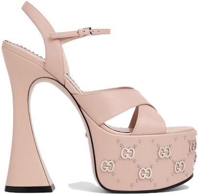 (Women) Gucci Interlocking G Leather Platform Sandals Pink 719843-C9D00-5909 Order (Women) Gucci Interlocking G Leather Platform Sandals Pink 719843-C9D00-5909