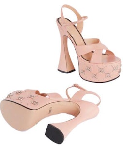 (W) 구찌 인터로킹G 핑크 플랫폼 샌들 719843-C9D00-5909 Details for (W) 구찌 인터로킹G 핑크 플랫폼 샌들 719843-C9D00-5909