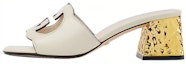Buy (W) Sandal Kulit Gucci Interlocking G Putih Emas 694450-US000-9022