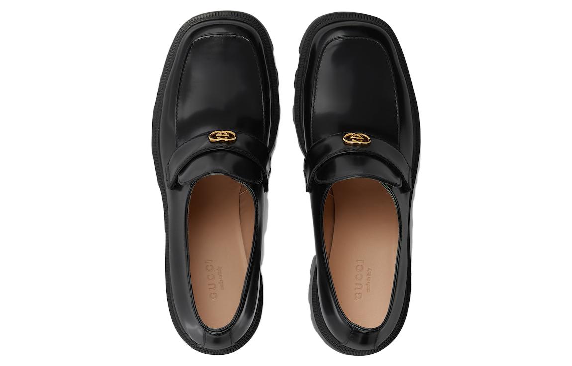 (W) Gucci Interlocking G Loafers 'All Black' 圖 3