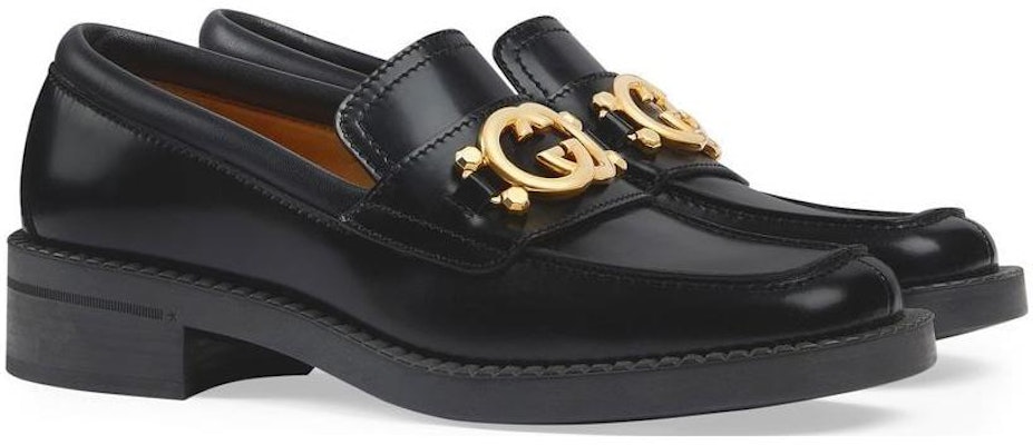 (Women) Gucci Interlocking G Loafers Black Leather 701791-10R60-1000 Lookbook (Women) Gucci Interlocking G Loafers Black Leather 701791-10R60-1000