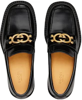 Shop (W) Sepatu Loafer Kulit Hitam Gucci Interlocking G 701791-10R60-1000