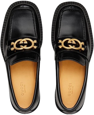 (W) グッチ GGローファー ブラックレザー 701791-10R60-1000 Shop (W) グッチ GGローファー ブラックレザー 701791-10R60-1000