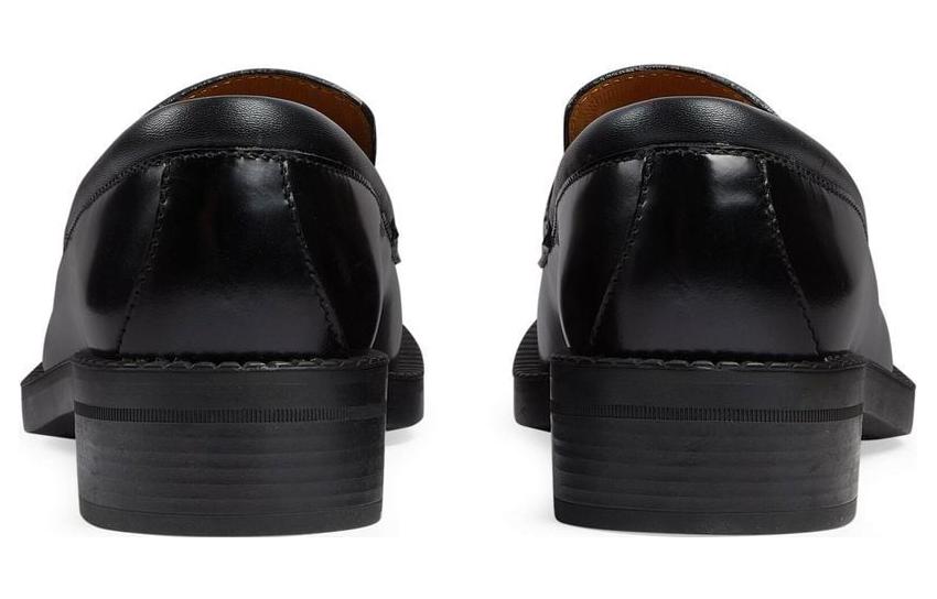 Purchase (W) Mocassini Gucci Interlocking G in Pelle Nera 701791-10R60-1000