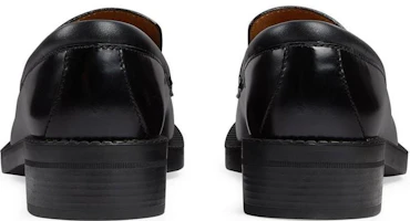 Purchase (W) Sepatu Loafer Kulit Hitam Gucci Interlocking G 701791-10R60-1000