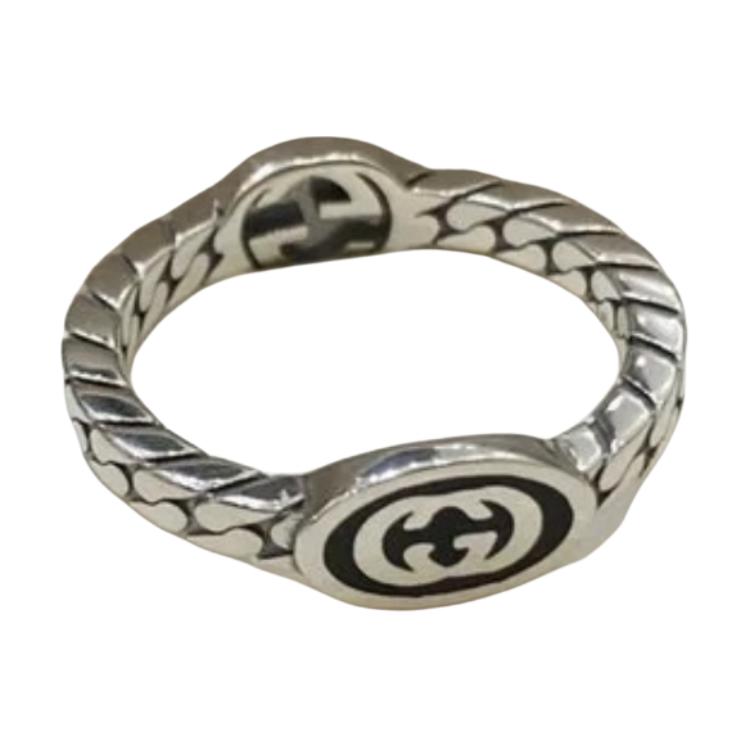 (Women) GUCCI Interlocking G Logo Slim 925 Silver Ring for Women. 678654-J8410-8191 圖 3