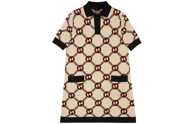 (Women) Gucci Interlocking G Monogram Double-Sided T-Shirt Dress 678311-XKB5S-9194