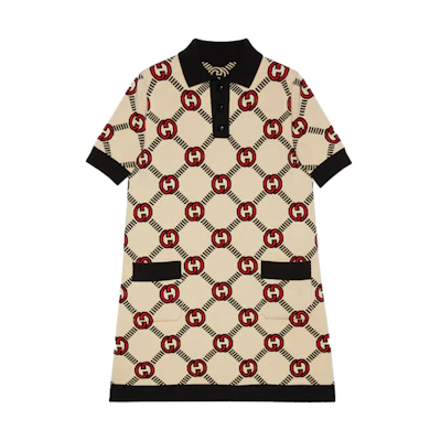 (Women) Gucci Interlocking G Monogram Double-Sided T-Shirt Dress 678311-XKB5S-9194