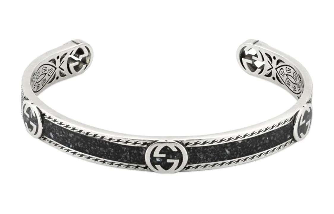 Lookbook (W) Pulsera GUCCI de Plata 925 con Patrón Interlocking G para Mujer. YBA645570003