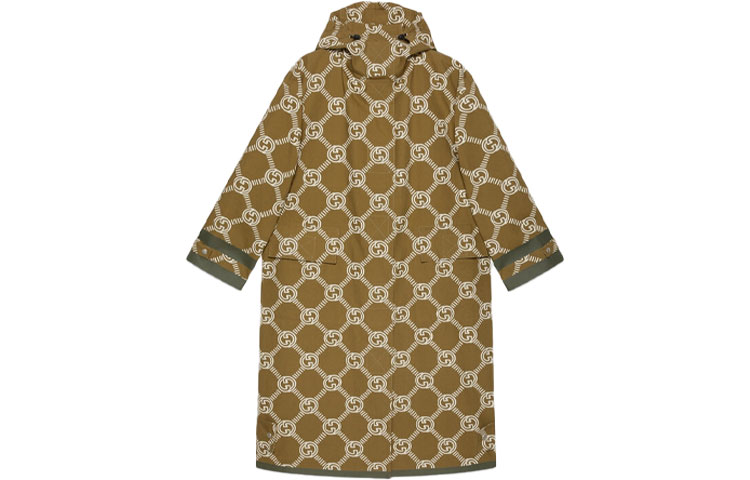 (Women) Gucci Interlocking G Print Hooded Coat Brown 100 Series Special Edition 676415-ZAIBC-2255