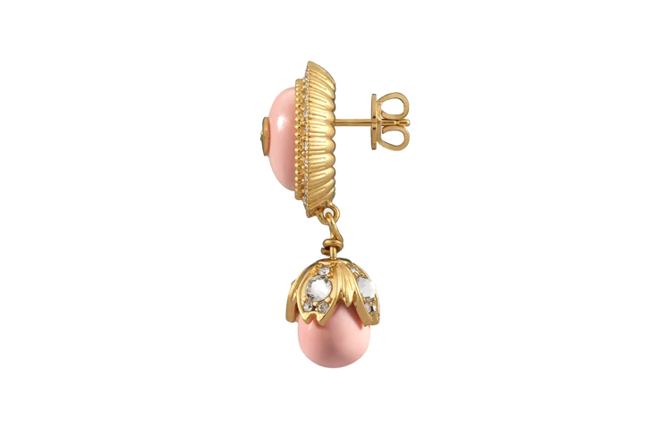 (Women) GUCCI Interlocking G Resin Earrings for Women - Pink. 753944-I9875-8522 圖 3