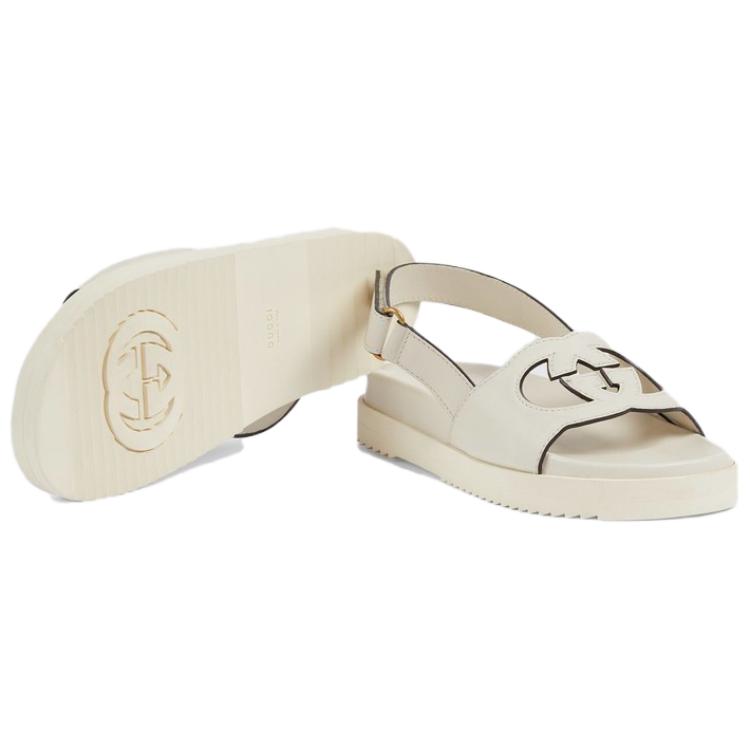 Shop (W) Sandal Gucci Interlocking G 'Putih' 738687-US000-9022