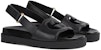(W) Sandal Kulit Hitam Gucci Interlocking G 738687-US000-1000