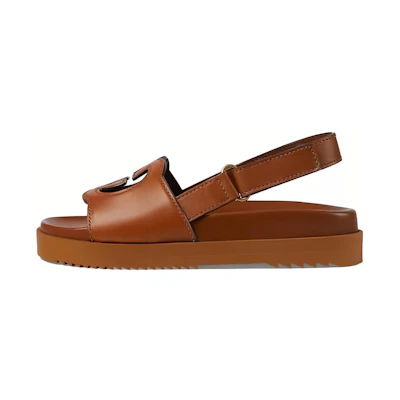 (W) Gucci Interlocking G Sandals Cuir Leather