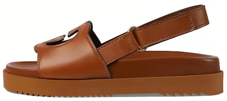(Women) Gucci Interlocking G Sandals Cuir Leather 738687-US000-2535 (Women) Gucci Interlocking G Sandals Cuir Leather 738687-US000-2535