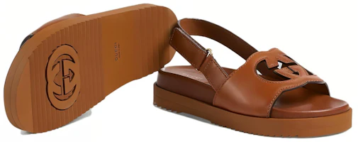 Details for (W) Sandal Gucci Interlocking G Kulit Cuir 738687-US000-2535