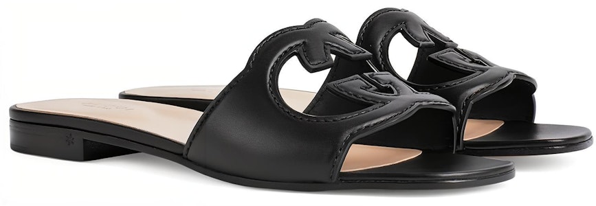 (Women) Gucci Interlocking G Shearling Sandals 'Black' 694451-US000-1000 Order (Women) Gucci Interlocking G Shearling Sandals 'Black' 694451-US000-1000