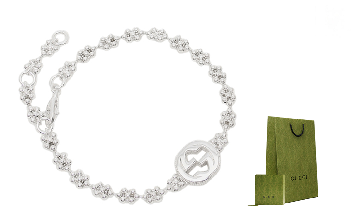 Shop (W) GUCCI 互扣G純銀手鏈 銀色 481687-J8400-8106