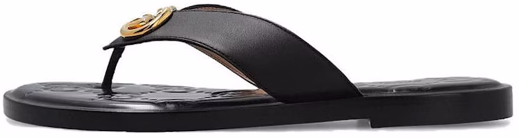 (Women) Gucci Interlocking G thong sandal 'Black Leather' 695207-A3N00-1000 (Women) Gucci Interlocking G thong sandal 'Black Leather' 695207-A3N00-1000