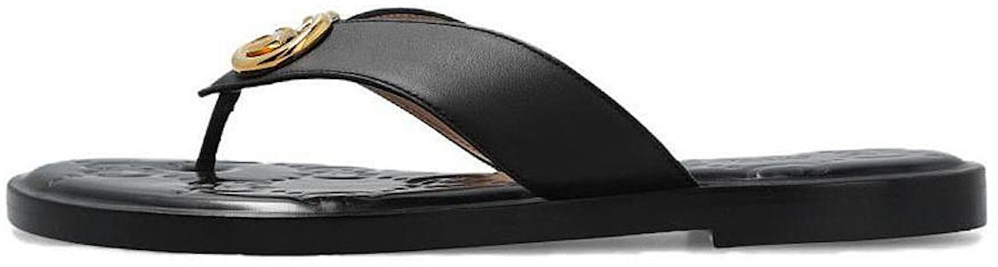 (W) 古驰 G 互扣皮革凉鞋 '黑色皮革' 695207-A3N00-1000 Buy (W) 古驰 G 互扣皮革凉鞋 '黑色皮革' 695207-A3N00-1000