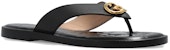 (W) Sandal Gucci Interlocking G 'Kulit Hitam'. 695207-A3N00-1000
