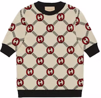 (Women) Gucci Interlocking GG Wool Half-Sleeve Sweater Khaki FW21 678310-XKB7T-9194 (Women) Gucci Interlocking GG Wool Half-Sleeve Sweater Khaki FW21 678310-XKB7T-9194