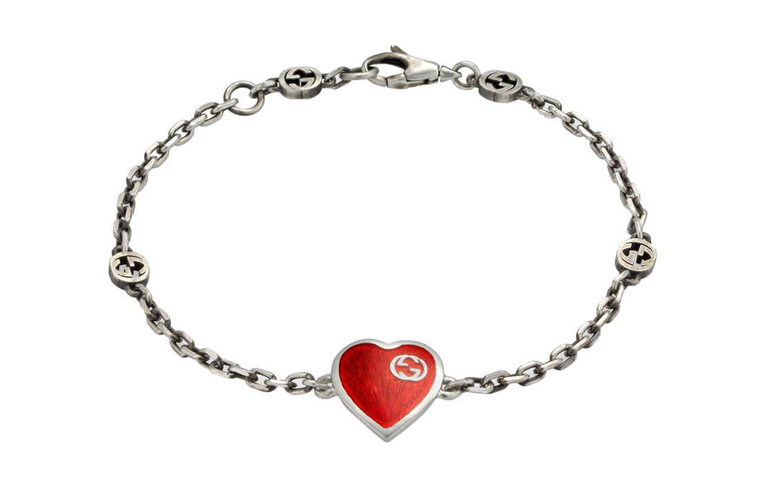 Lookbook (W) GUCCI 双G心形925纯银手链 女款 645546-J89B4-1192