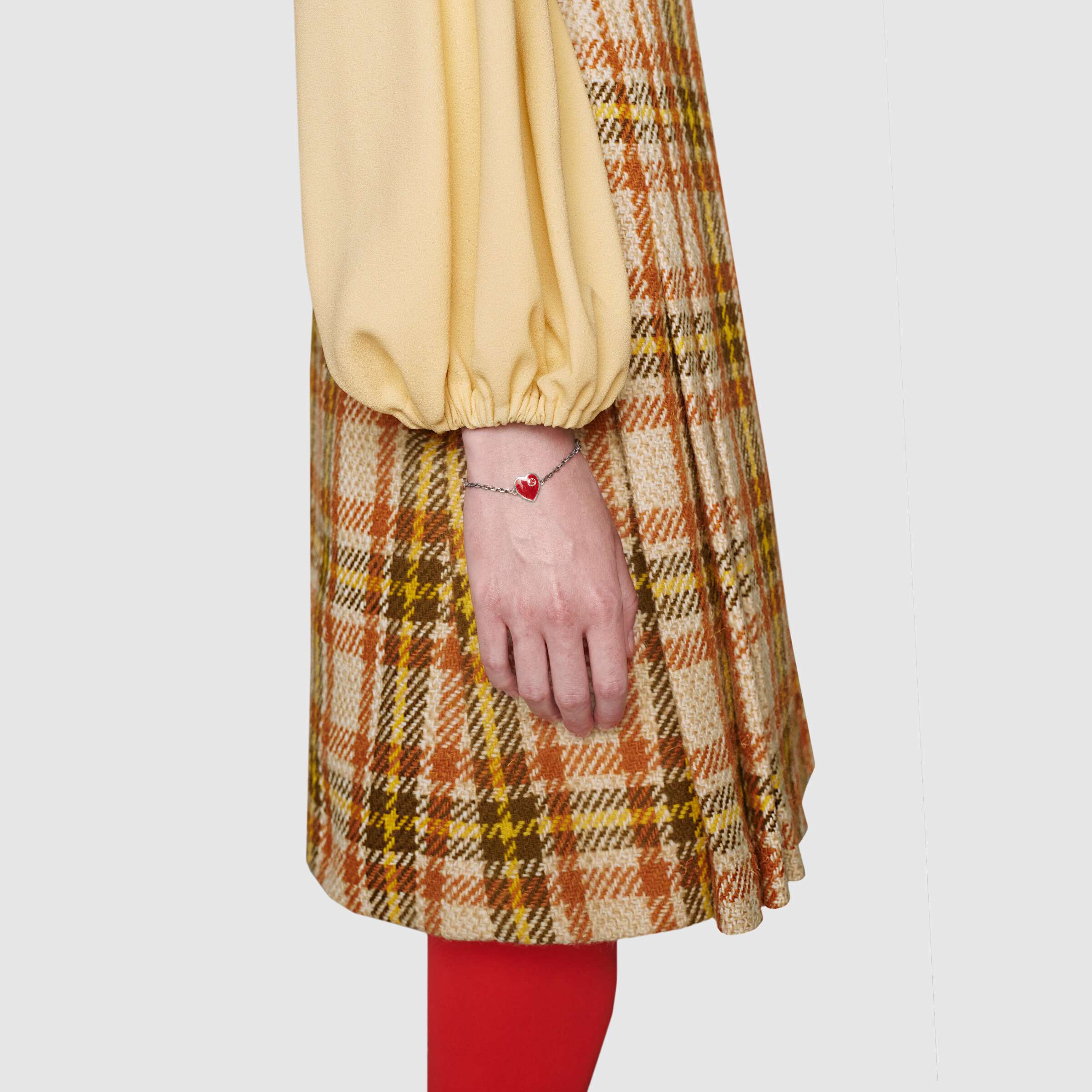 Details for (W) GUCCI 双G心形925纯银手链 女款 645546-J89B4-1192