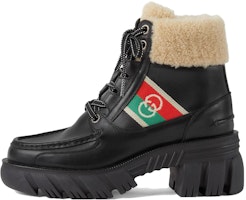(Women) Gucci Interlocking Leather Lace-Up Boots 'Black' 670406-DTNH0-1185 (Women) Gucci Interlocking Leather Lace-Up Boots 'Black' 670406-DTNH0-1185