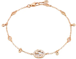 (Women) GUCCI Interlocking Logo 18K Rose Gold Diamond Bracelet for Women - Rose Gold. 729403J85405702 (Women) GUCCI Interlocking Logo 18K Rose Gold Diamond Bracelet for Women - Rose Gold. 729403J85405702