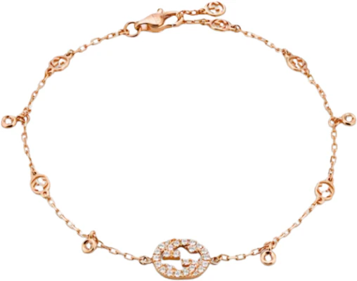 (Women) GUCCI Interlocking Logo 18K Rose Gold Diamond Bracelet for Women - Rose Gold. 729403J85405702 Order (Women) GUCCI Interlocking Logo 18K Rose Gold Diamond Bracelet for Women - Rose Gold. 729403J85405702