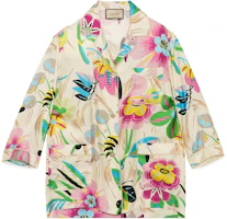 (Women) Gucci Ivory Floral Print Button-Up Shirt SS23 752917-ZANXO-9132 (Women) Gucci Ivory Floral Print Button-Up Shirt SS23 752917-ZANXO-9132