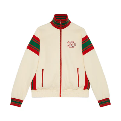 (Women) Gucci Ivory Knit Zipper Jacket with Patches SS23 718315-XJEWO-9782