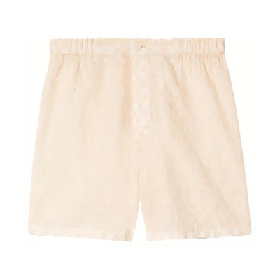 (Women) Gucci Ivory Plain Zip Pocket Casual Shorts 627841-ZAERJ-9200