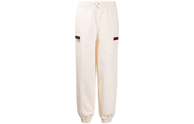 (Women) Gucci Ivory Striped Cotton Knit Track Pants 598818-XJCBV-9381