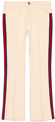 (W) GUCCI Seluar Denim Flared Kapas Putih Ivory. 527630-XRB86-9278 Order (W) GUCCI Seluar Denim Flared Kapas Putih Ivory. 527630-XRB86-9278