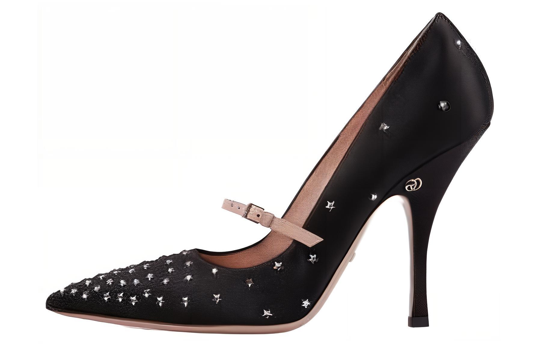 (Women) Gucci Jodie Embellished Satin Pumps Black 723430-FJSY0-1097