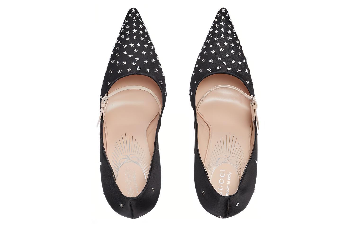 Lookbook (W) Gucci Jodie Satin Hitam Berhiaskan Pompa 723430-FJSY0-1097