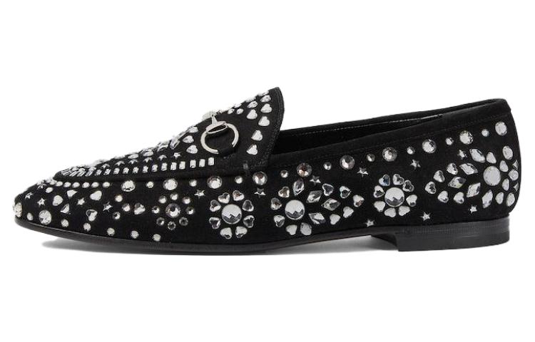 (Women) Gucci Jordaan 'Black Suede' 757751-CA1M0-1000