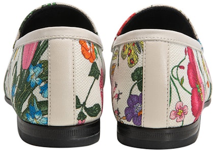 GUCCI 古奇 Jordaan 休閒花卉平底鞋 女款 白 Details for GUCCI 古奇 Jordaan 休閒花卉平底鞋 女款 白