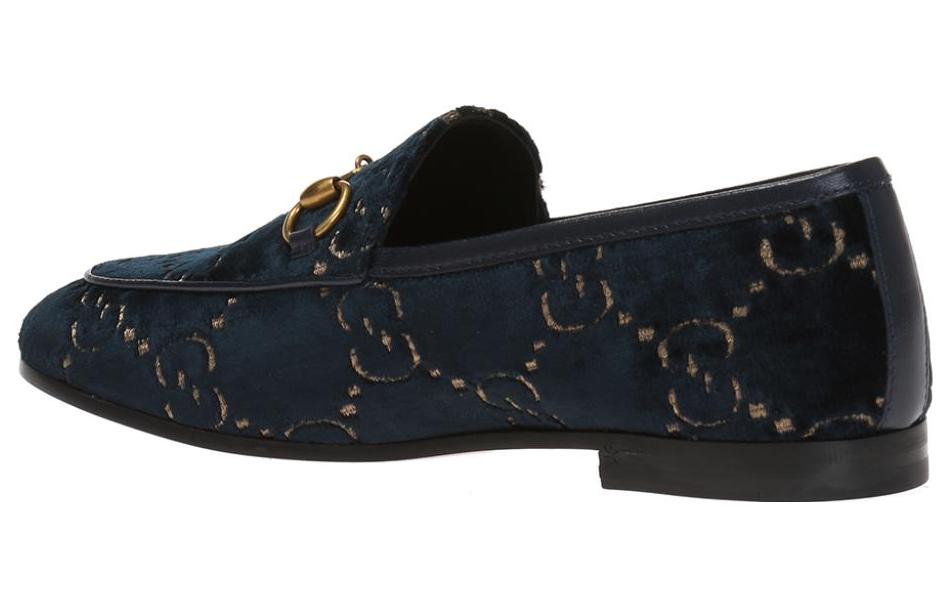 Shop (W) Gucci Jordaan Kasut Loafer GG 'Biru' 431467-9JT20-4280