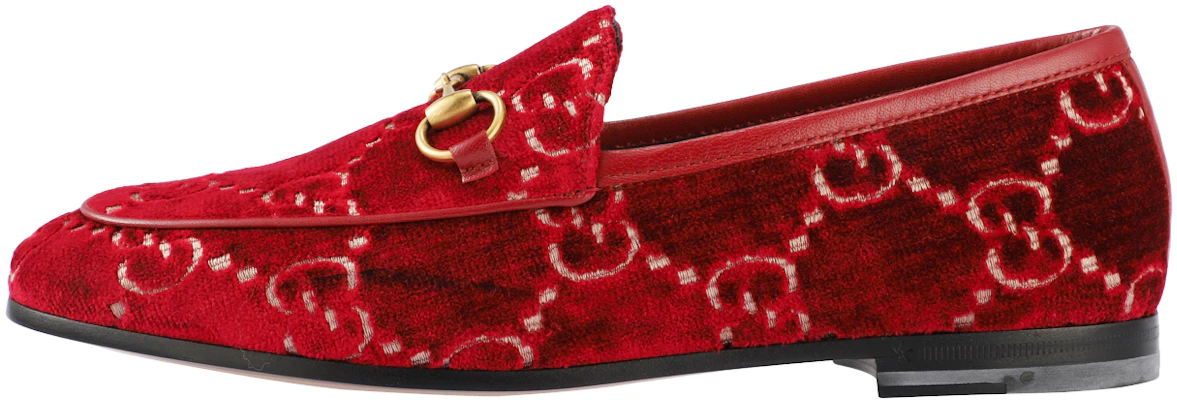 (W) Gucci Jordaan Mocasín de Terciopelo GG 'Rojo' 431467-9JT20-6496 Buy (W) Gucci Jordaan Mocasín de Terciopelo GG 'Rojo' 431467-9JT20-6496