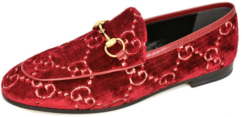 (W) Gucci Jordaan Mocasín de Terciopelo GG 'Rojo' 431467-9JT20-6496 Lookbook (W) Gucci Jordaan Mocasín de Terciopelo GG 'Rojo' 431467-9JT20-6496
